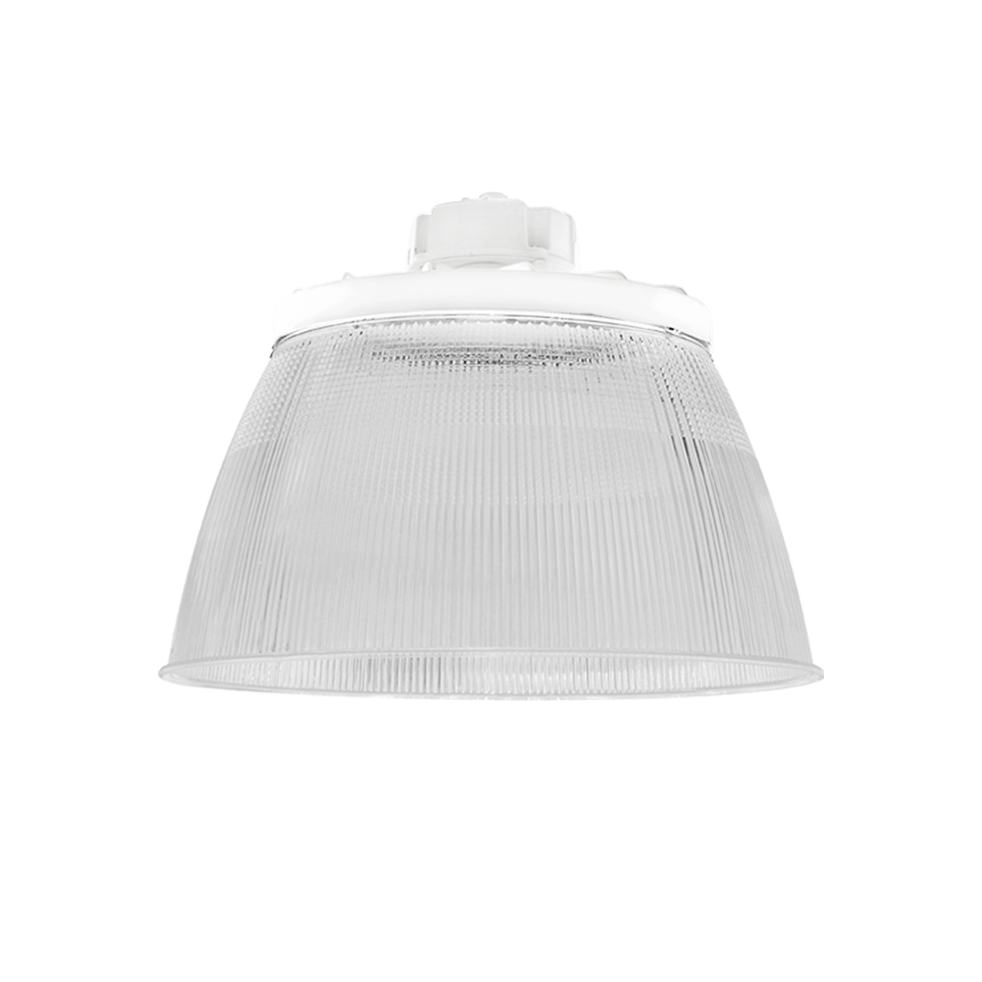 LED high bay fixture with acrylic dome shaped lens