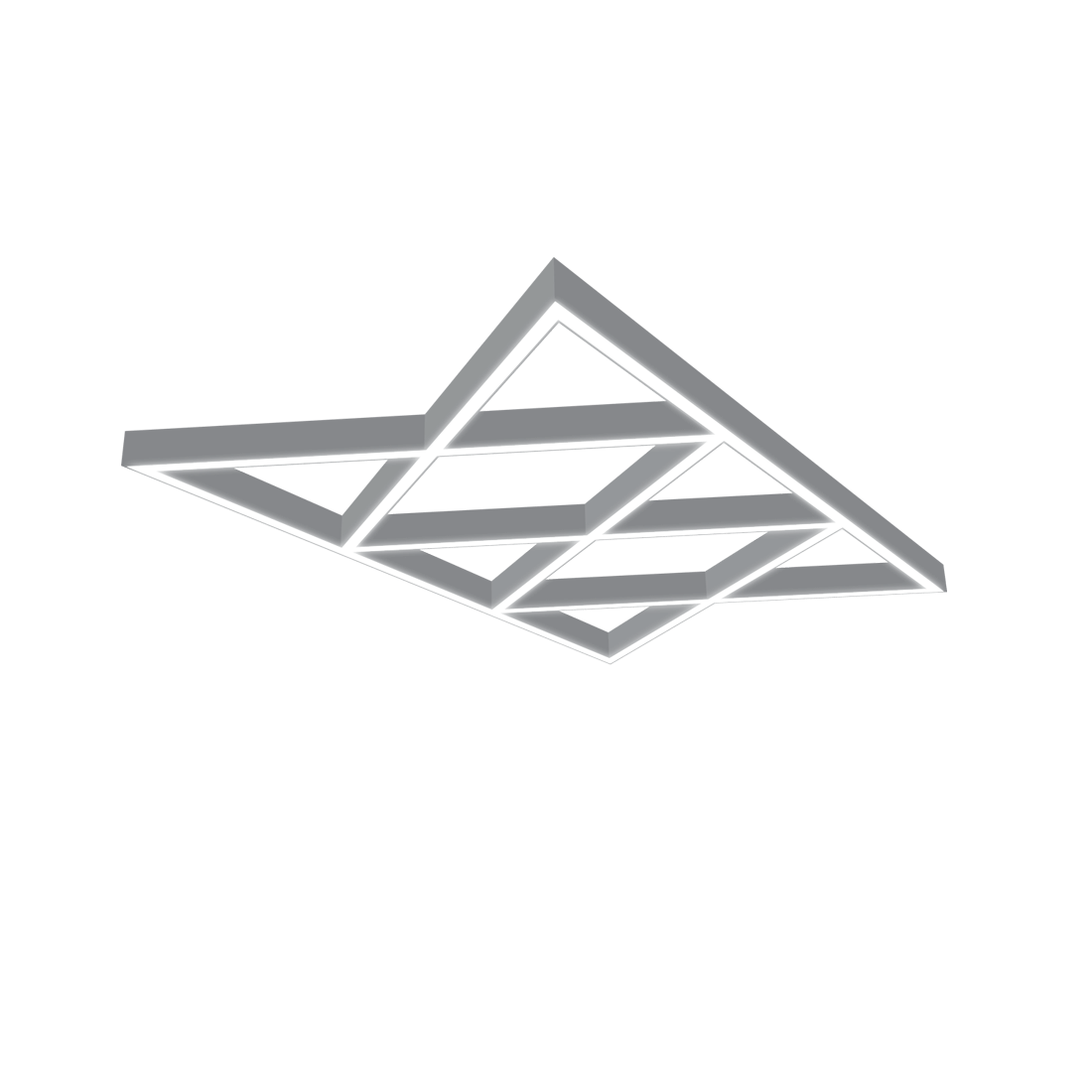 light fixture with 6 triangles combined