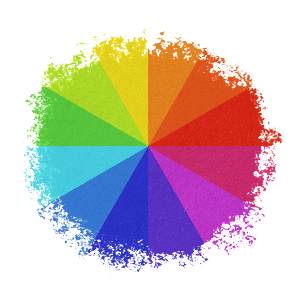 mound of multicoloured<br />
powder