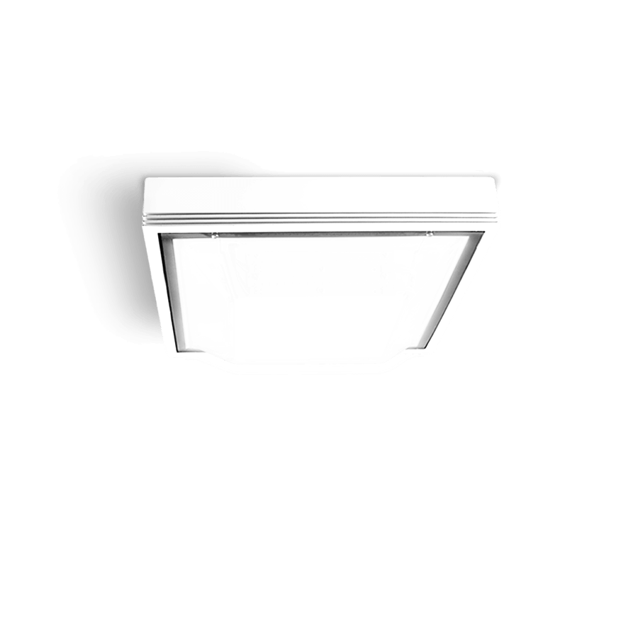 white box shaped surface mounted light fixture