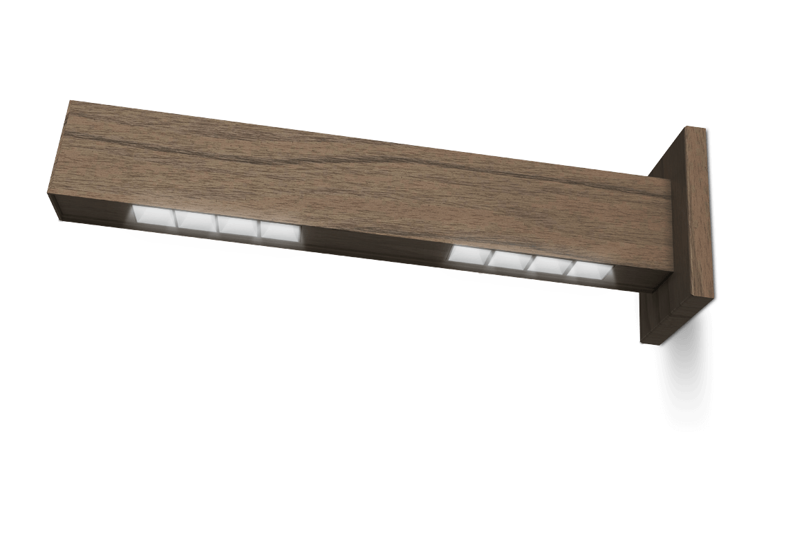 wood texture slim wall mounted light fixture