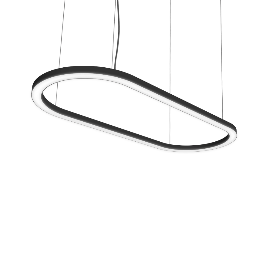 oval shaped black light fixture