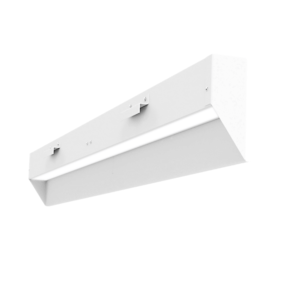 white vertical boxes shaped recessed fixture