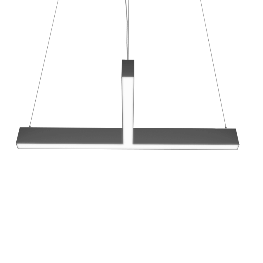 t-shaped LED black pendant fixture