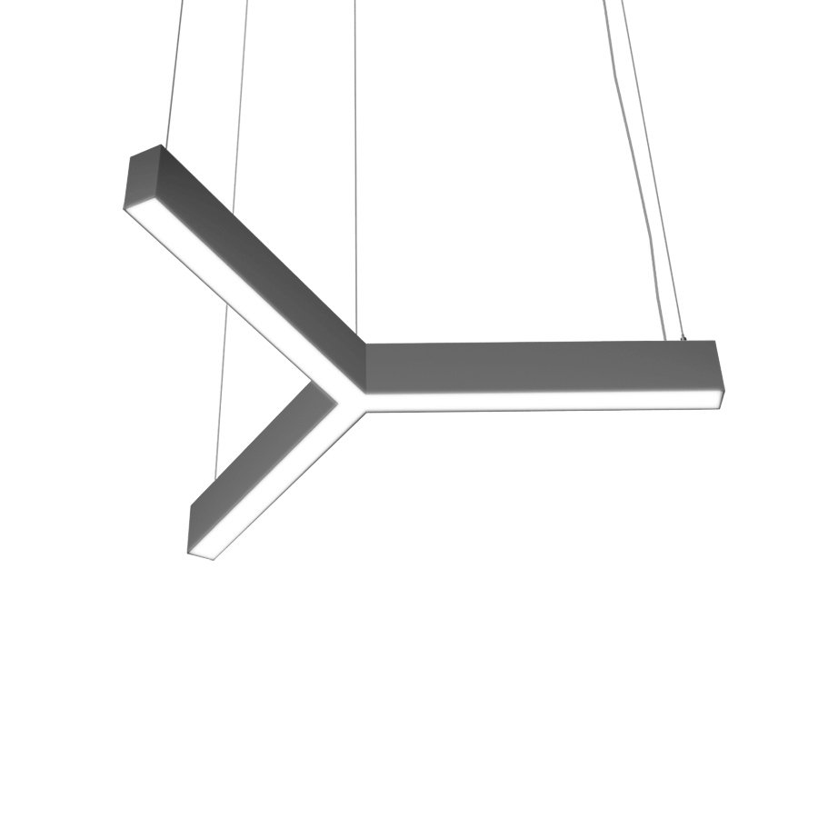 y-shaped LED black pendant fixture