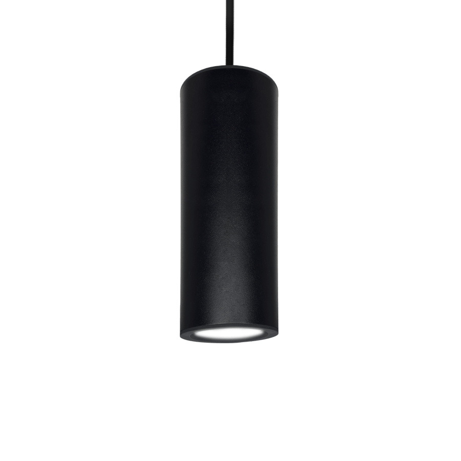 black pendant mounted light fixture