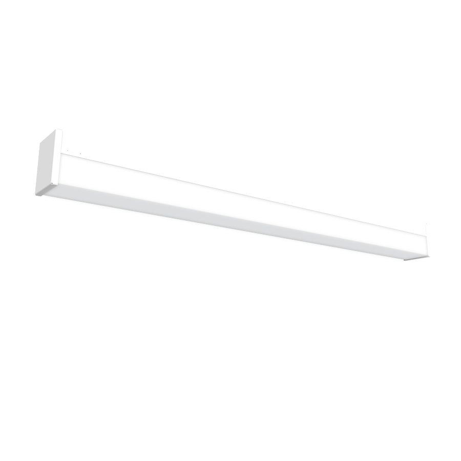 square profile linear white light fixture