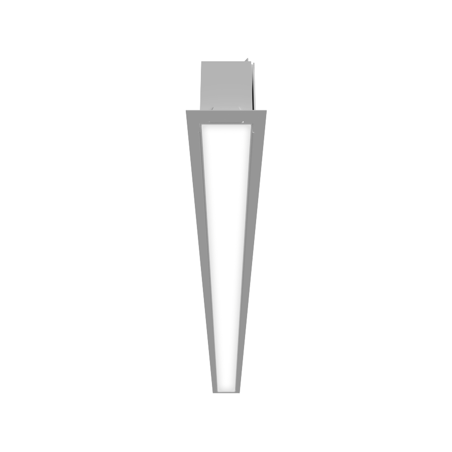 profile view of linear light fixture