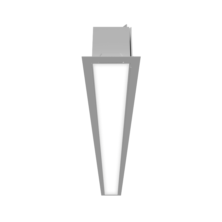 profile view of linear light fixture