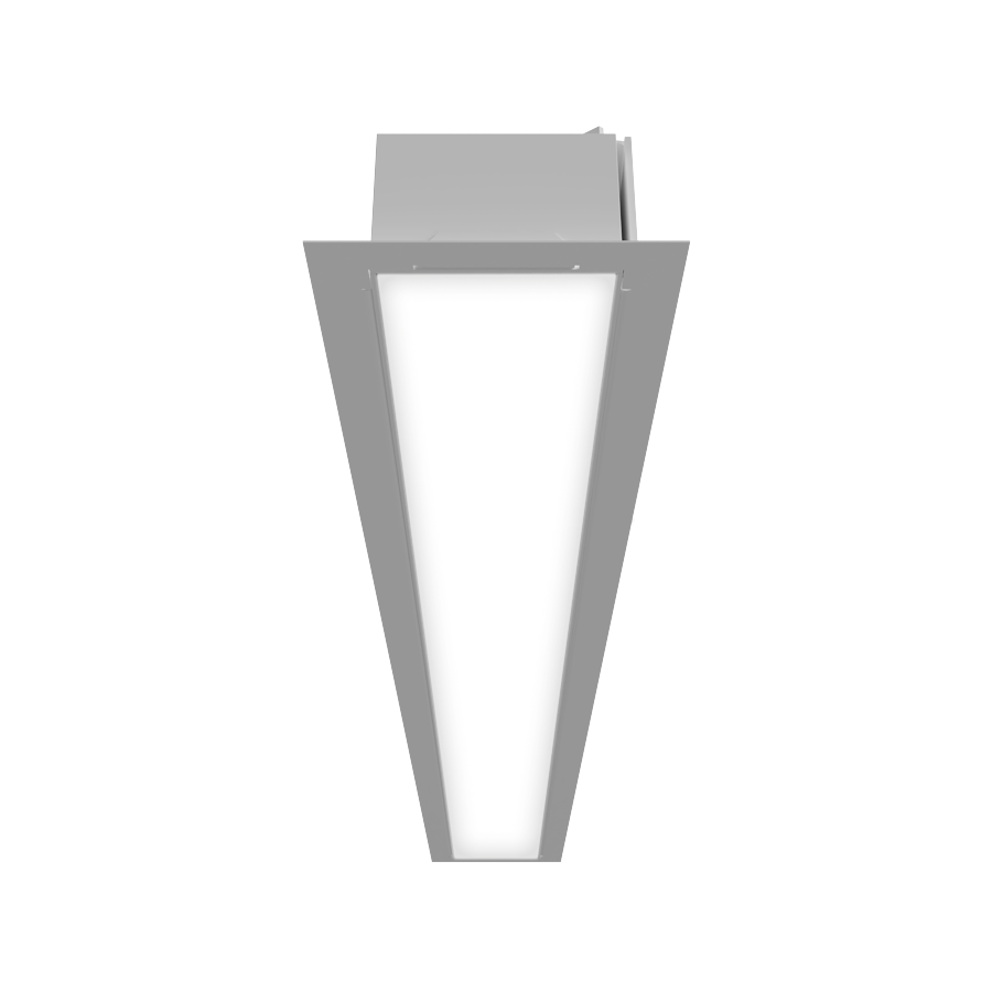 profile view of linear light fixture