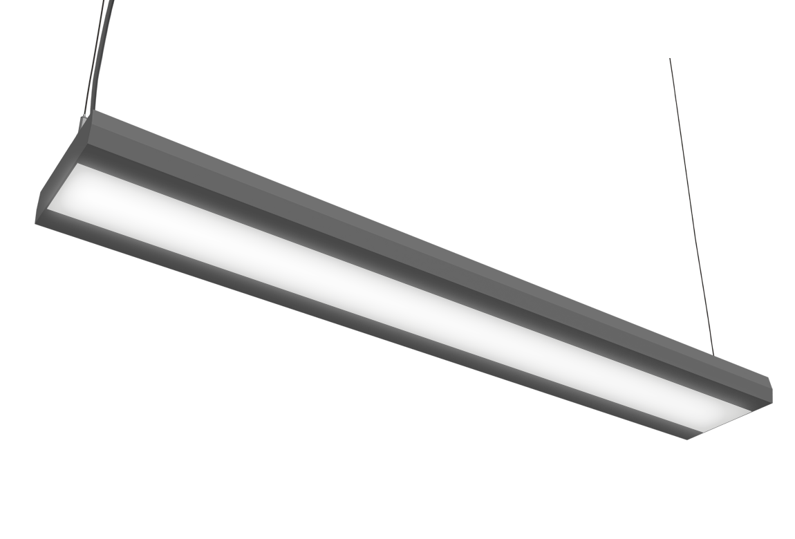 wide low profile pendant fixture with rectangular lens