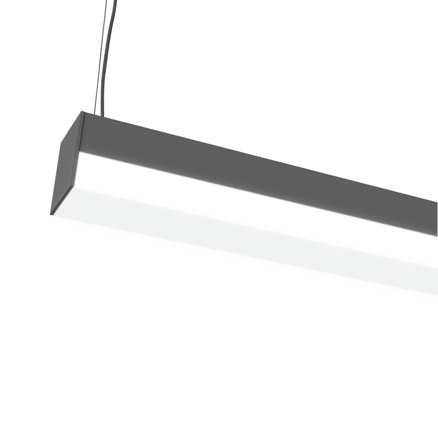 pendant light fixture with square drop lens