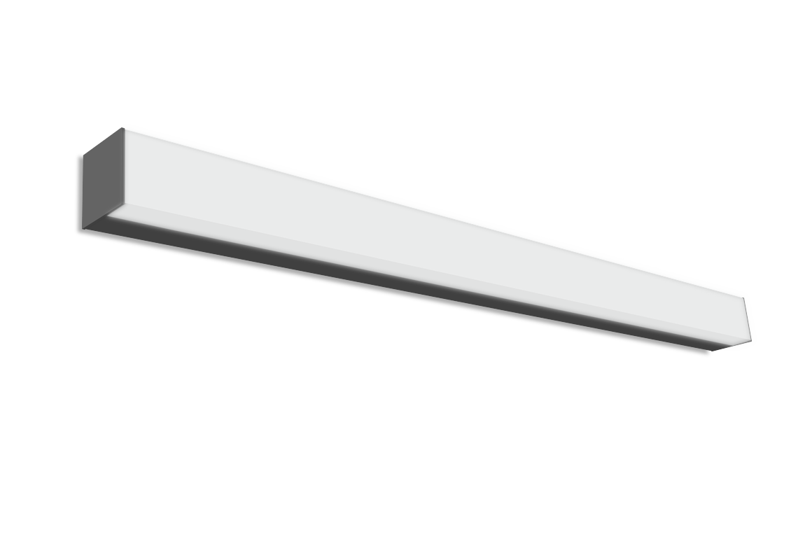 square profile surface mount linear light fixture