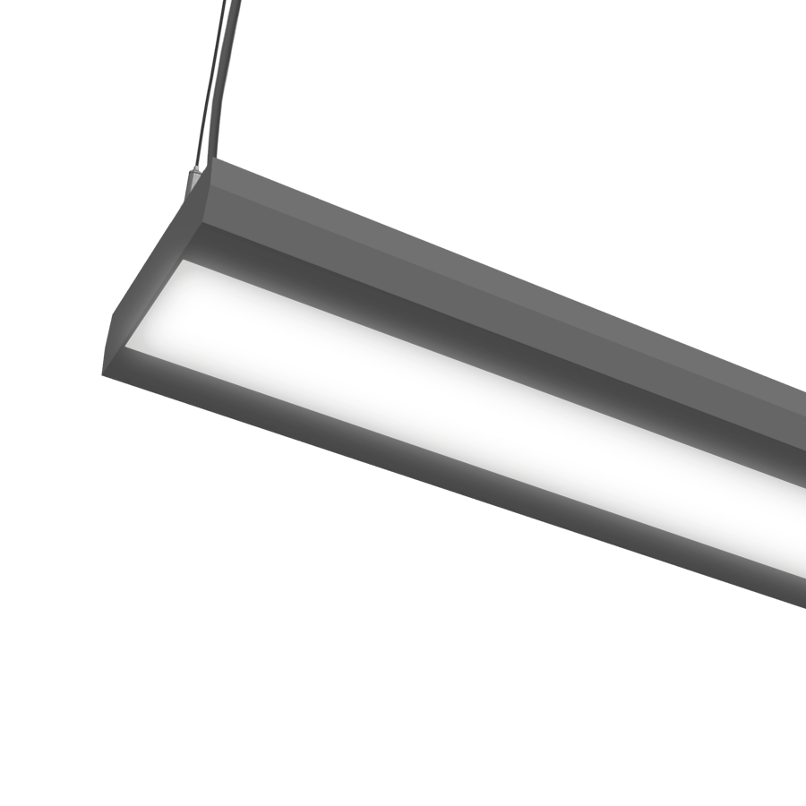 black slim linear pendant fixture