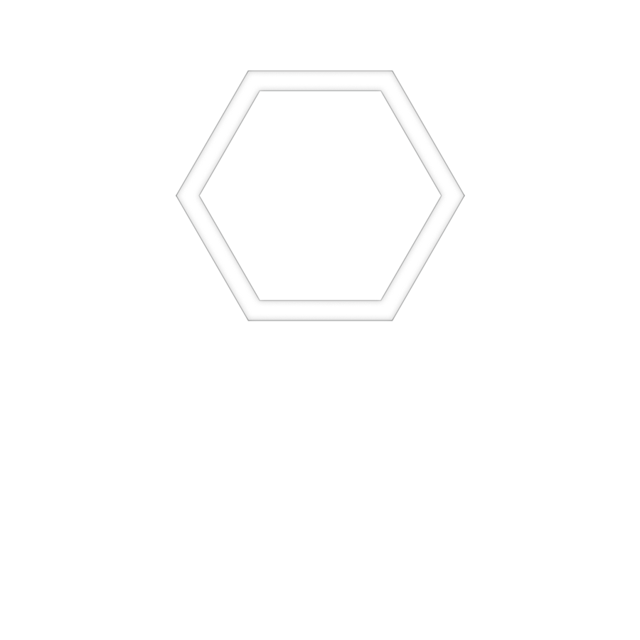 white hexagon shape