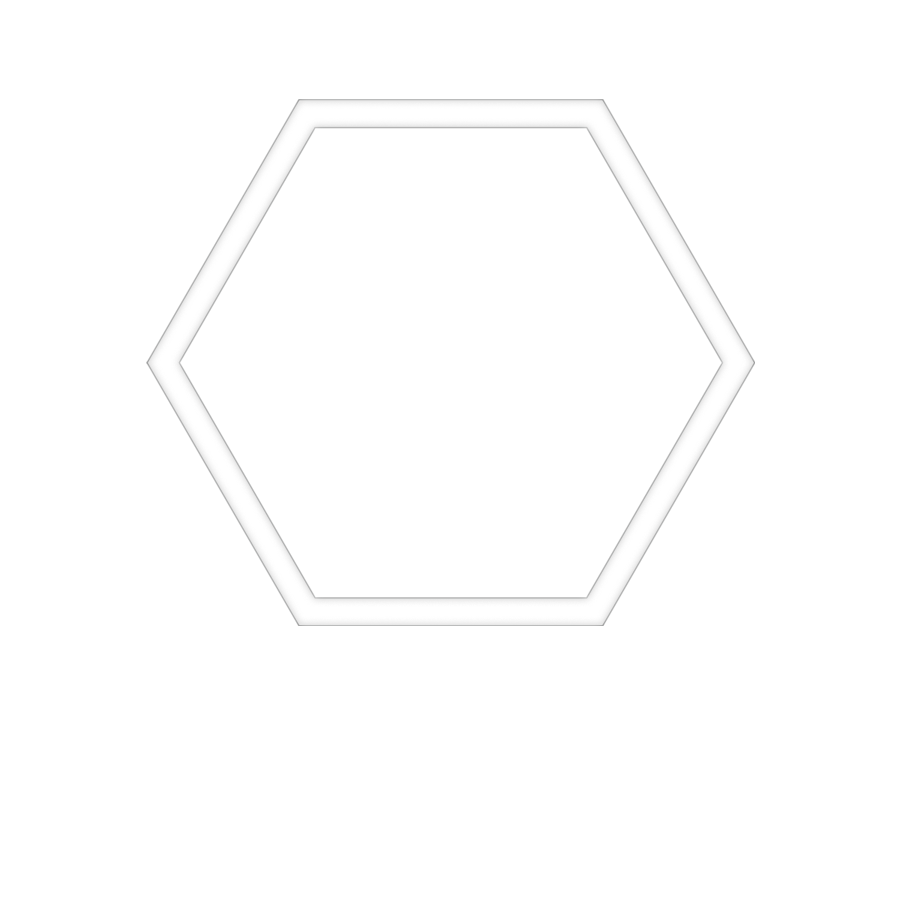 white hexagon shape