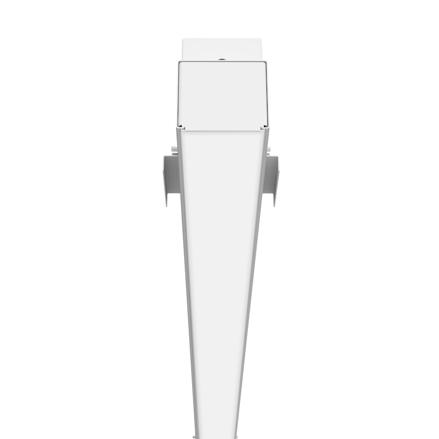 profile view of a linear recessed light fixture