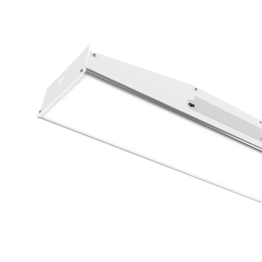 white rectangular boxy shaped light fixture