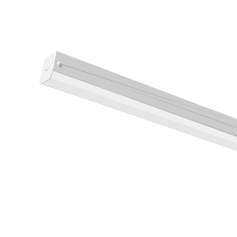 white linear strip light with flat lens