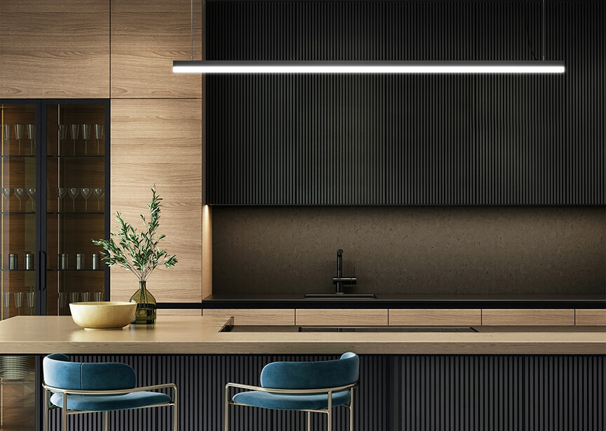 dtl_square_architectural lighting in a modern kitchen
