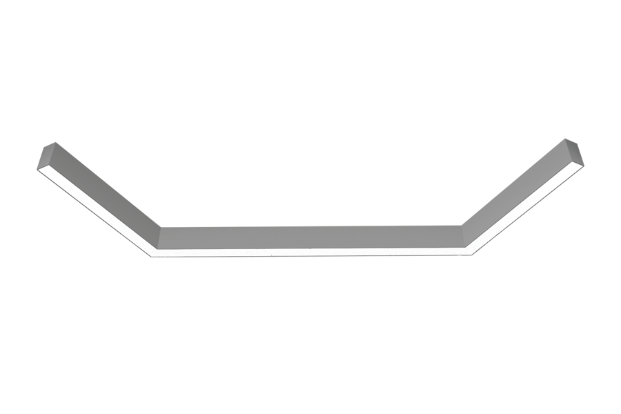 60 degree x-shaped LED light fixture
