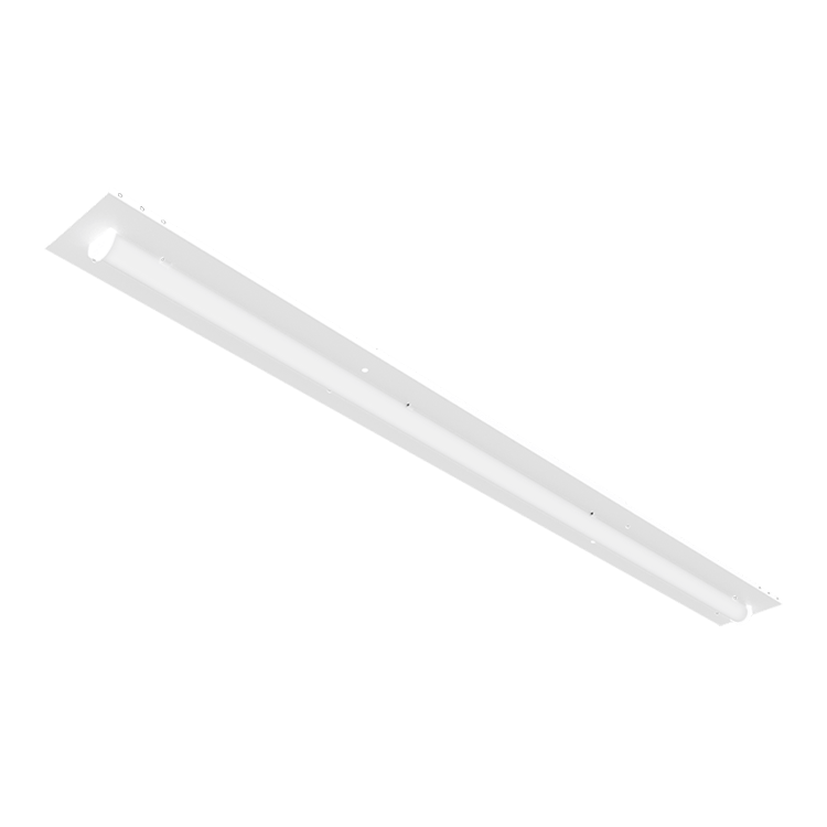 White slim profile LED linear retrofit light fixture