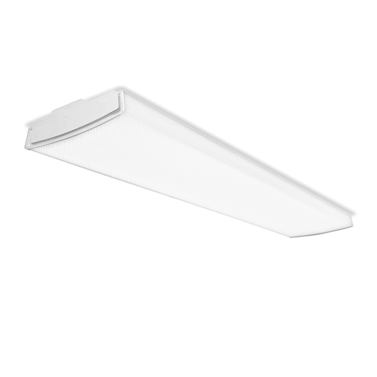 Wide low profile linear surface mount LED light with frosted style lens