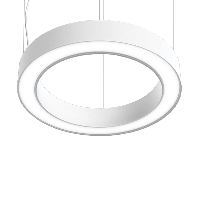 Grey LED ring style pendant fixture