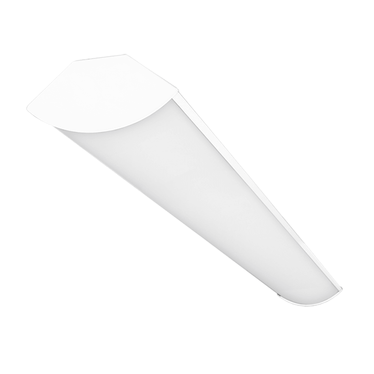 White LED oval profile linear light fixture