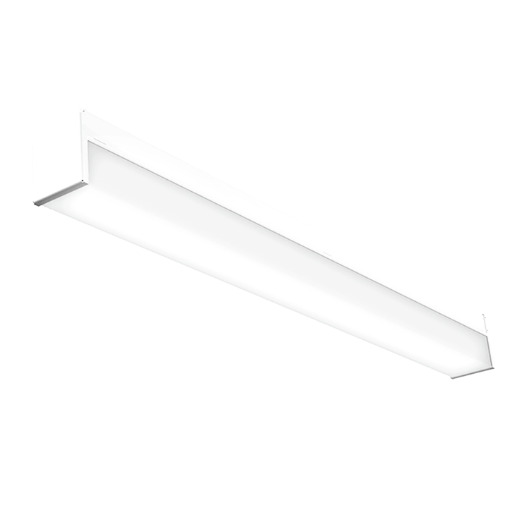 White square profile LED linear light fixture