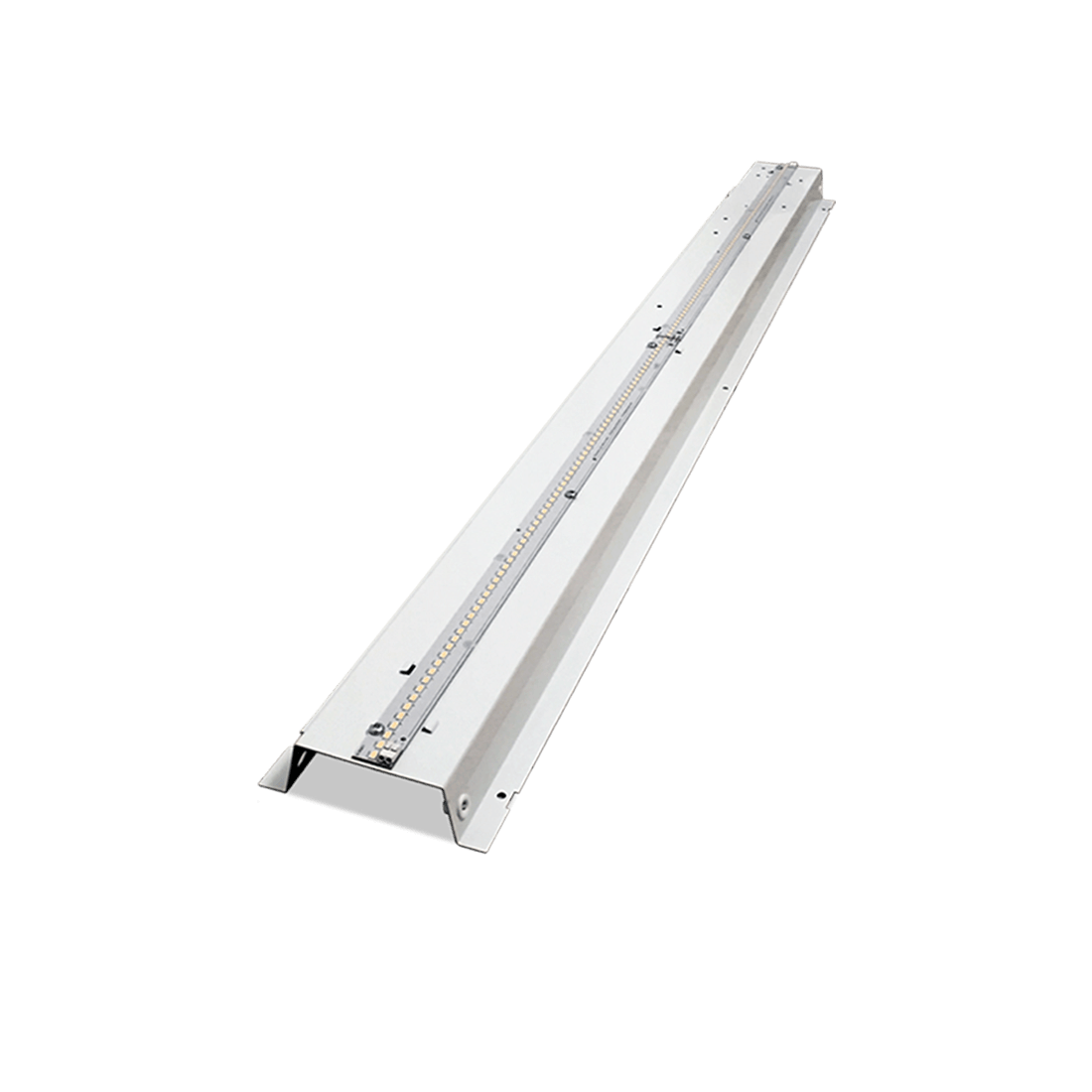 1x4 LED troffer retrofit style fixture with exposed LED boards