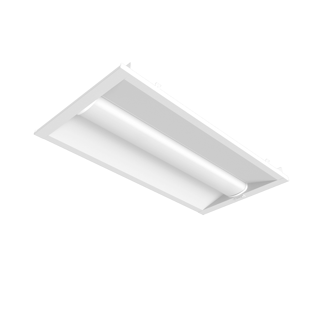 delviro_del_snap_metric_troffer_1_23 White metric sizing LED troffer style light fixture
