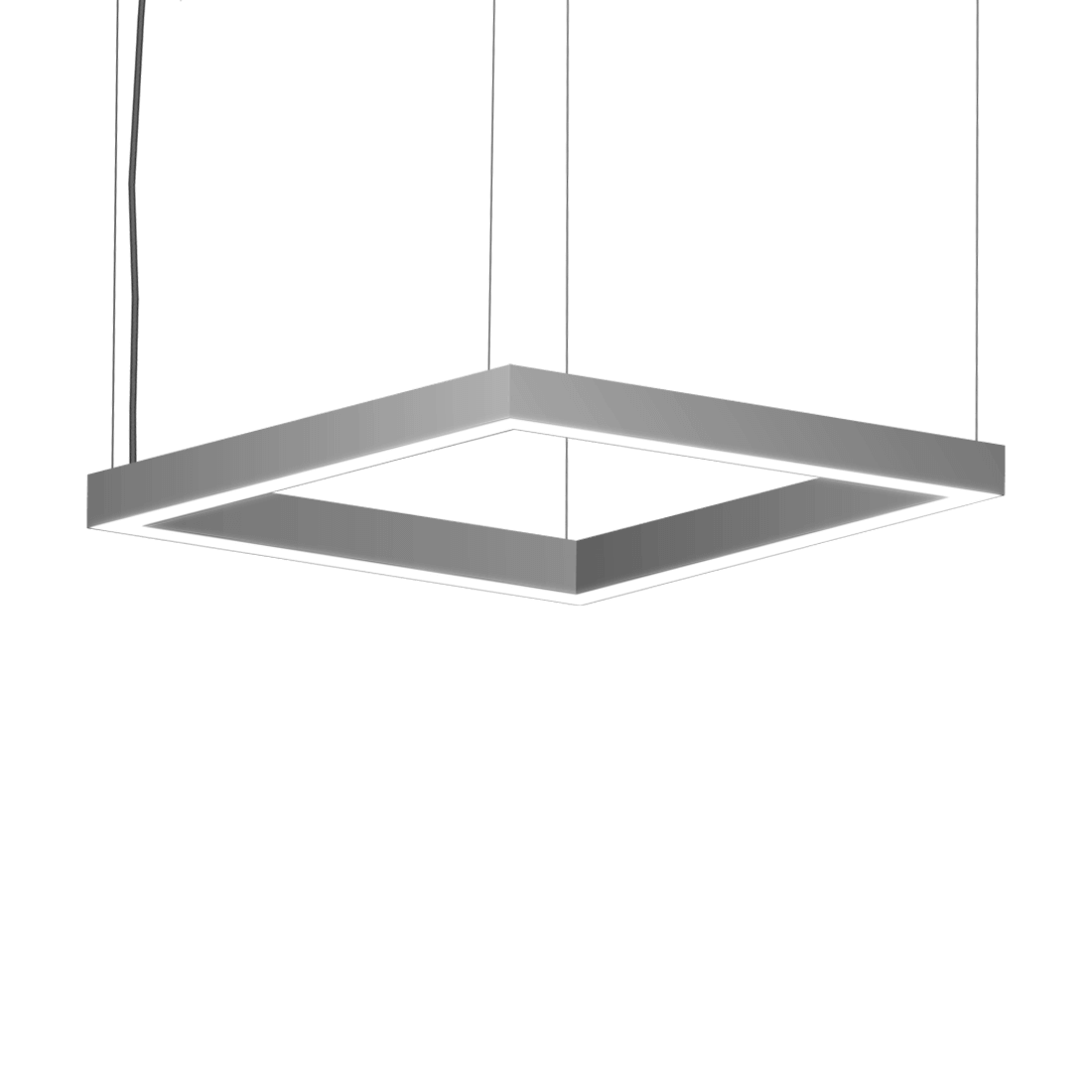 grey diamond shaped LED pendant light fixture
