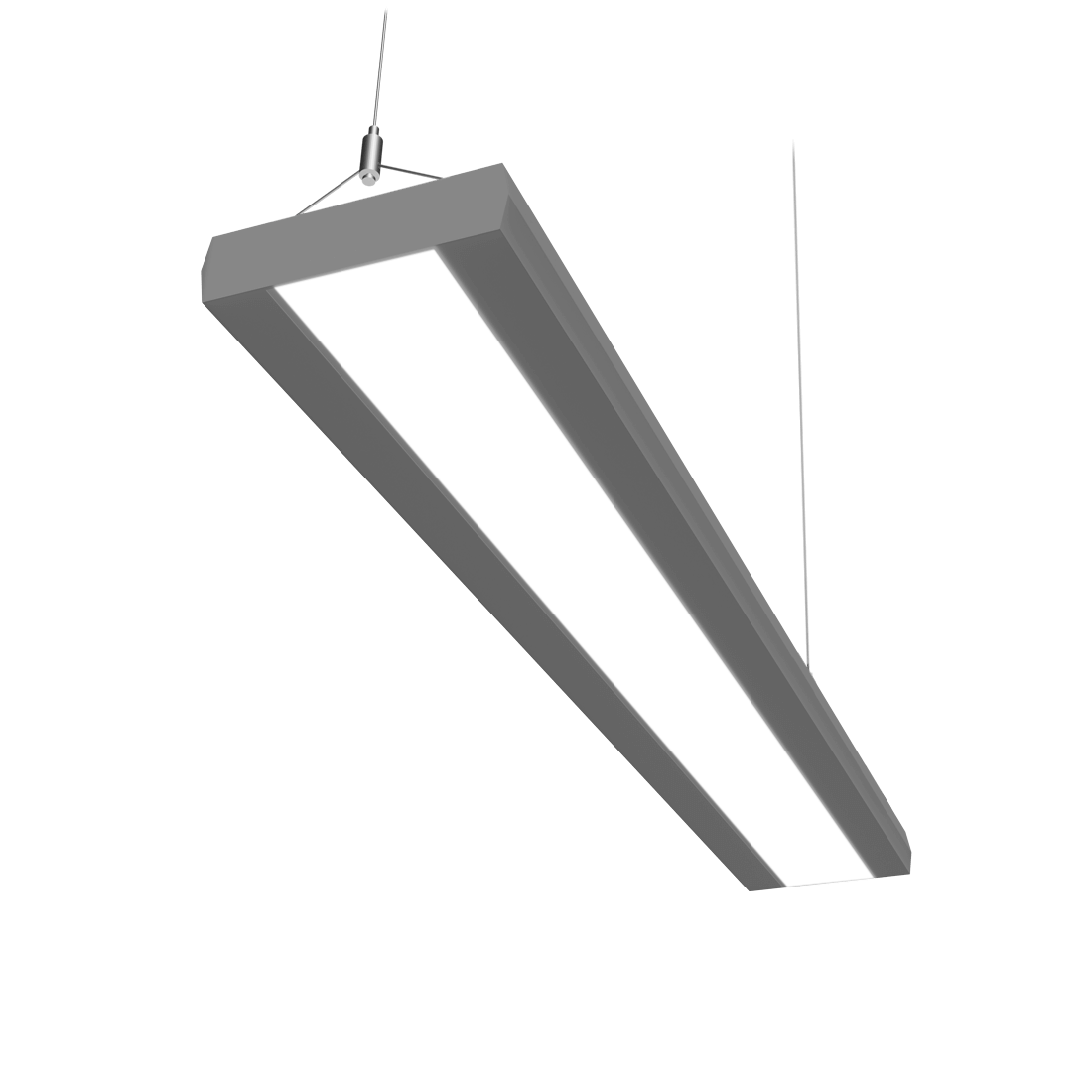 Grey low profile pendant LED light fixture