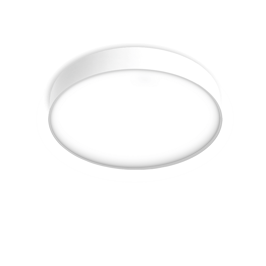 White circular surface mount LED light fixture