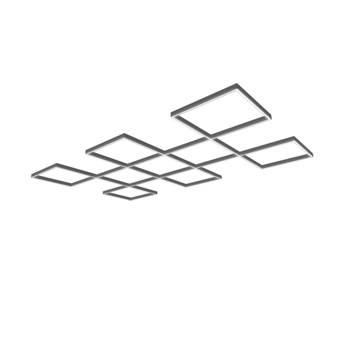 LED pendant fixtures in a grid pattern