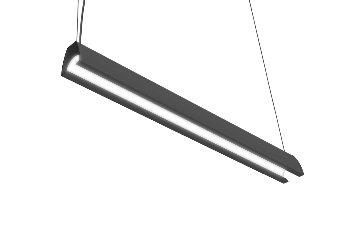 arch profile pendant slim linear light fixture
