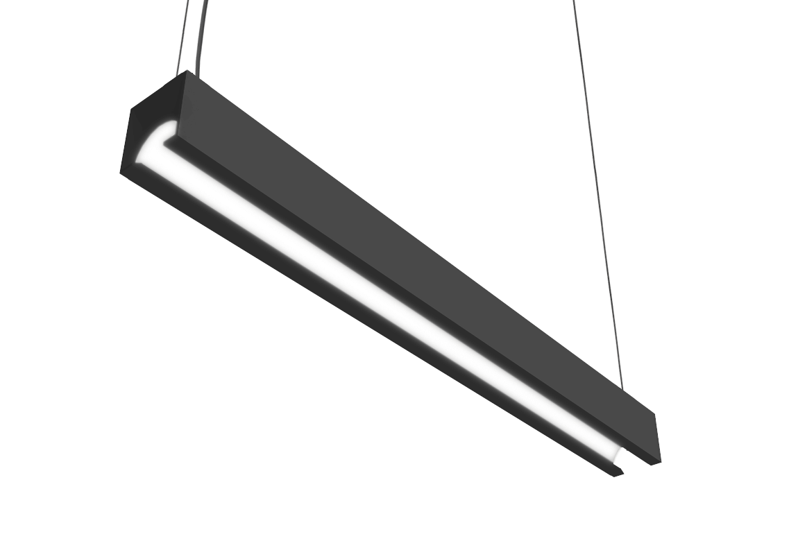square profile slim pendant light fixture