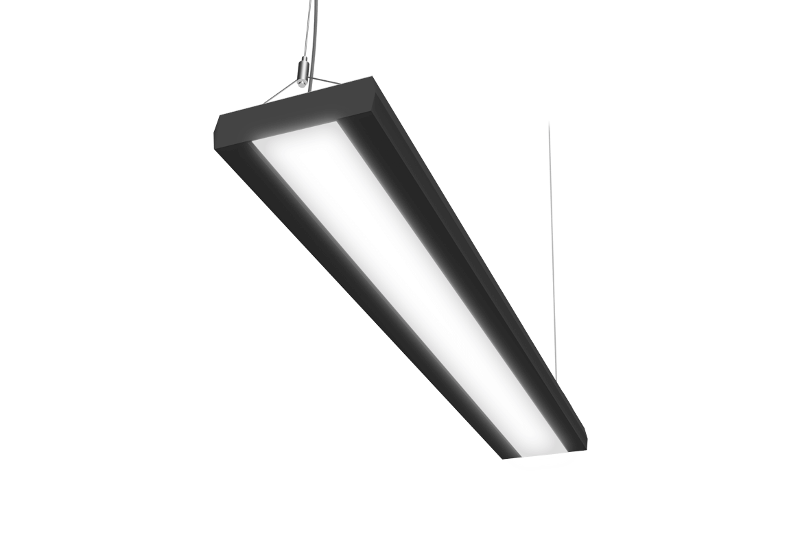 slim low profile rectangular shaped pendant light fixture