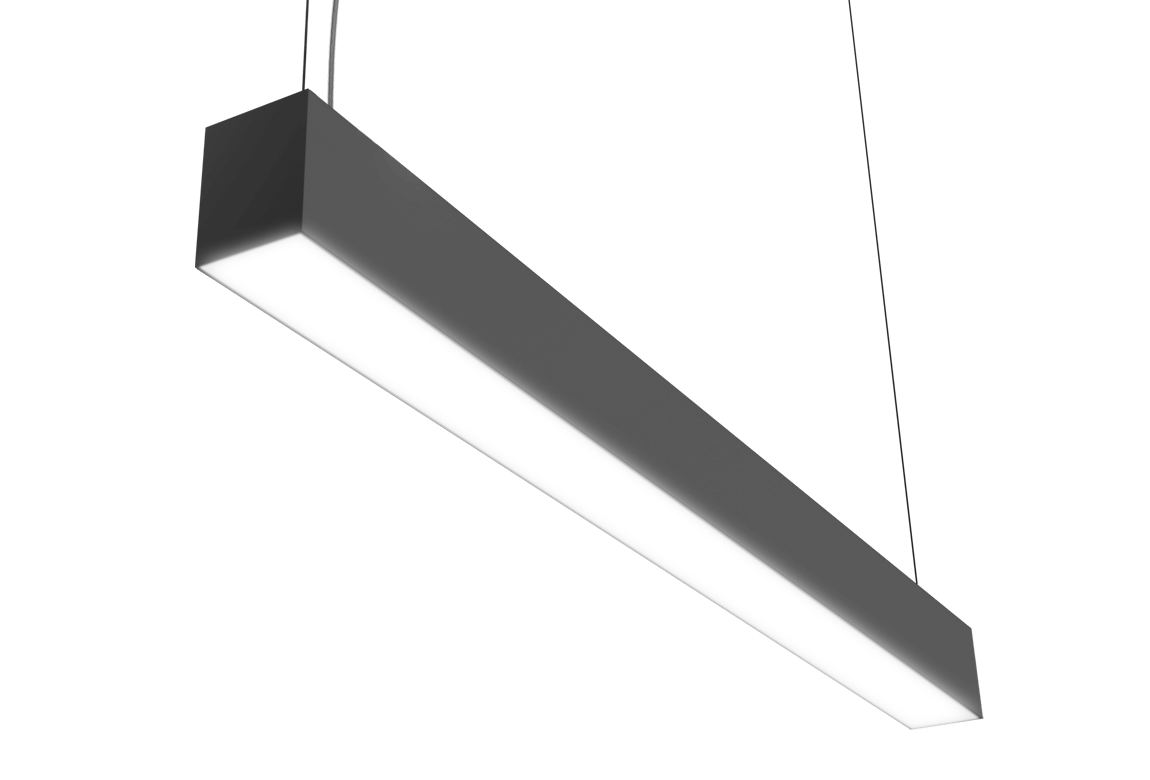 black pendant slim linear light fixture