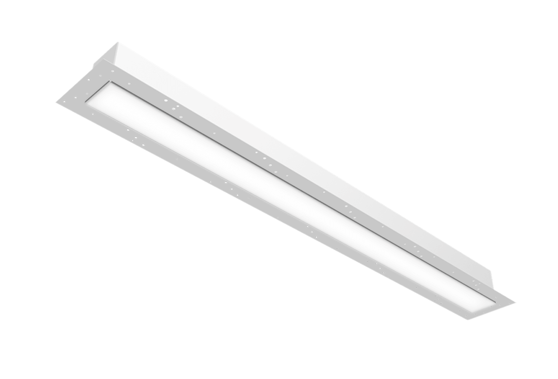 recessed light fixture with perforated holes on the sides