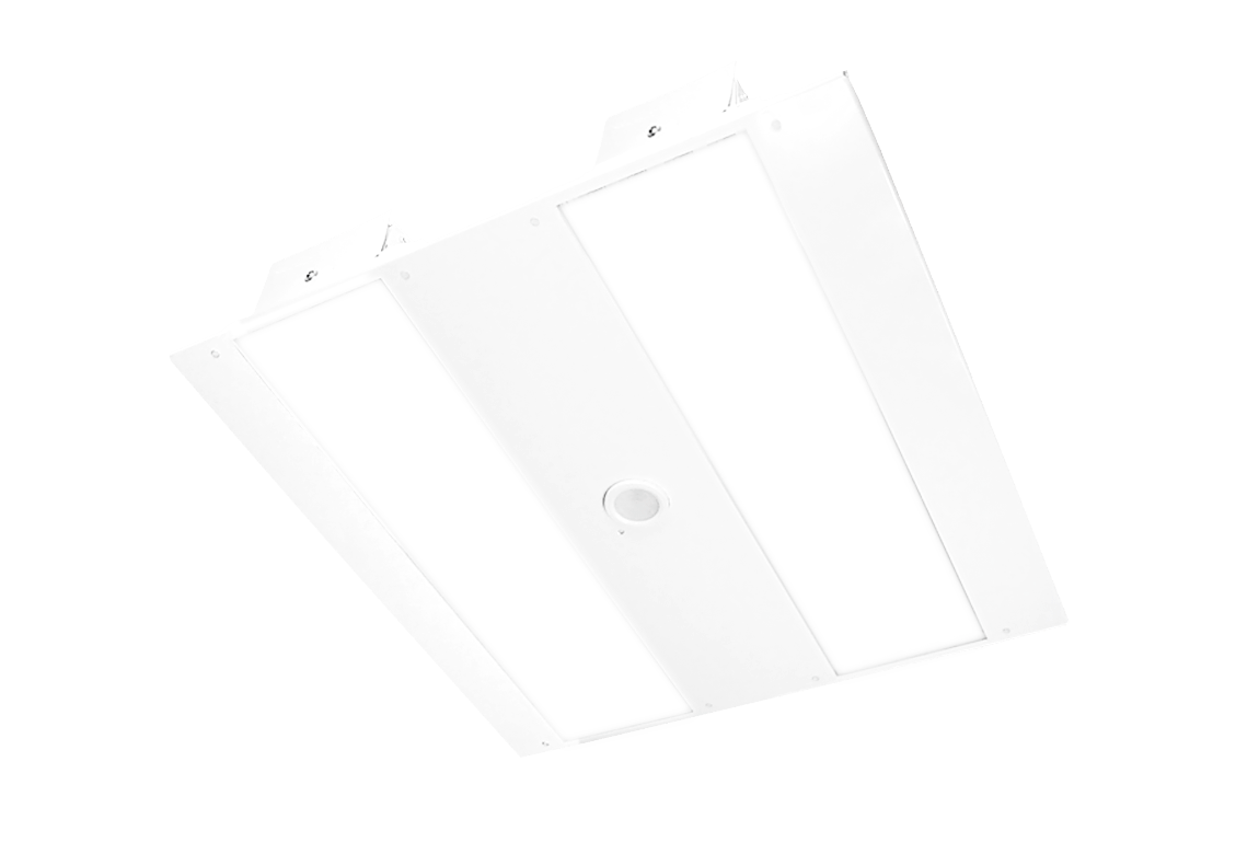 recessed light fixture with 2 light strips 