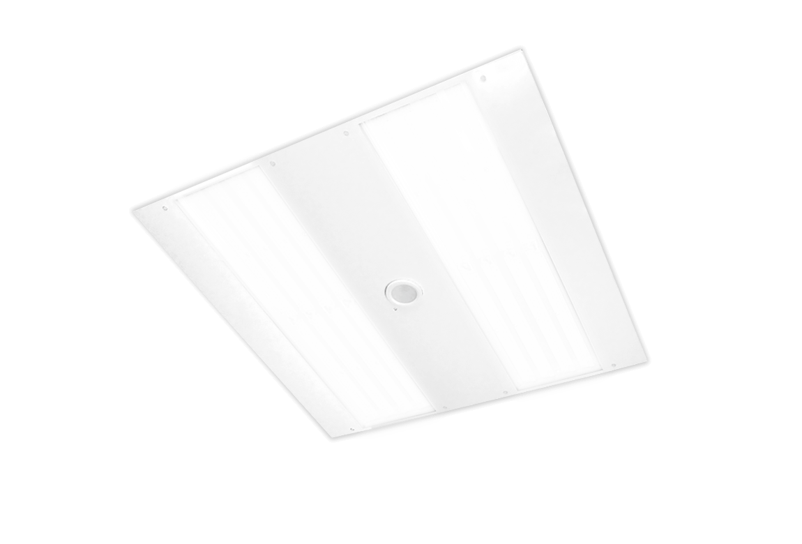 white troffer style light fixture