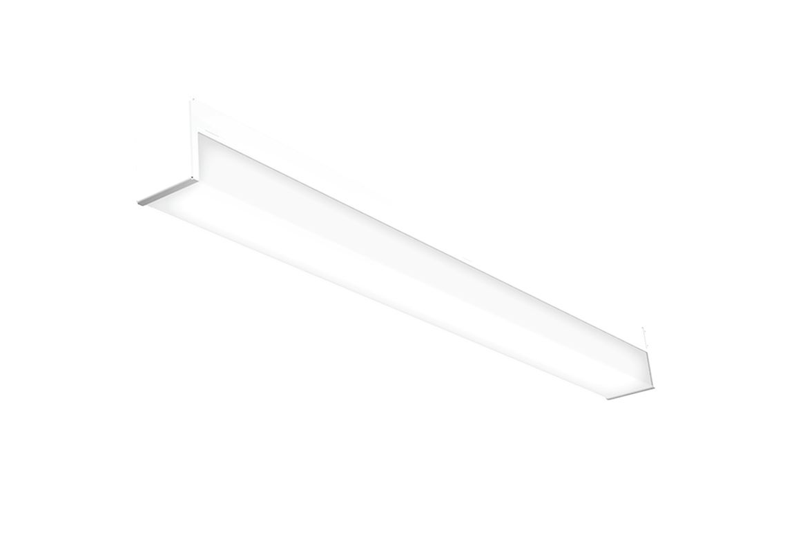 white profile square linear led light fixture