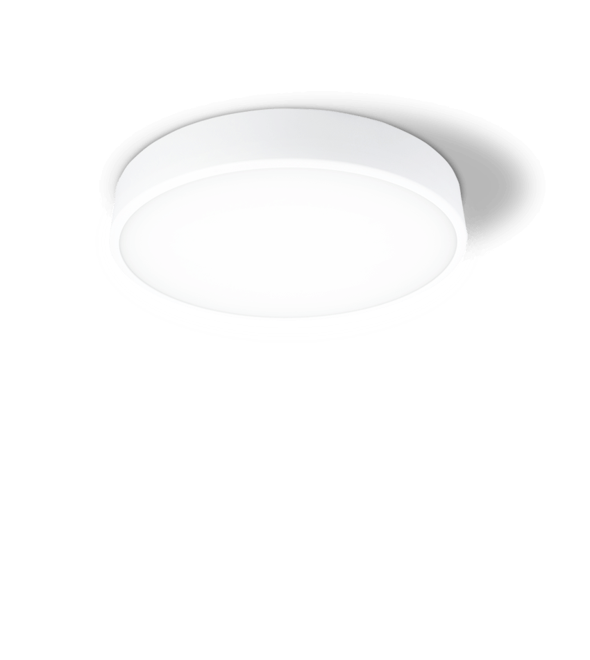white round fixture mounted to the ceiling